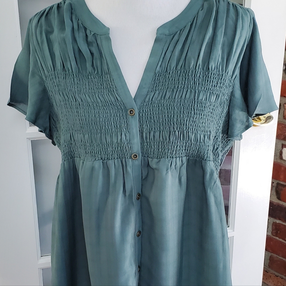 Dusy Jade Oversized Blouse